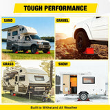 Nilight Wheel Chocks, Heavy Duty Wheel Stopper for Car, Truck, RV, Trailer, Caravan, Motorcycle, 8.7 Inch x 4.8 Inch x 4.2 Inch, 2-Pack(Red), view 4