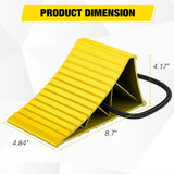 Nilight Wheel Chocks, Heavy Duty Wheel Stopper for Car, Truck, RV, Trailer, Caravan, Motorcycle, 8.7 Inch x 4.8 Inch x 4.2 Inch, 2-Pack(Yellow), view 2