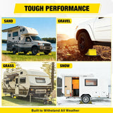 Nilight Wheel Chocks, Heavy Duty Wheel Stopper for Car, Truck, RV, Trailer, Caravan, Motorcycle, 8.7 Inch x 4.8 Inch x 4.2 Inch, 2-Pack(Yellow), view 4