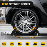 Nilight Wheel Chocks RV Car Heavy Duty Rubber Tire Chock Blocks Stopper Yellow Reflective Strips Stabilizer 2 Pack with Rope for RVs Cars Travel Trailers Campers Trucks Motorcycle Accessories Parking, view 6