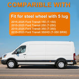 Nilight Wheel Cover Hubcaps 16 Inch for Ford Transit 150 250 350 350HD 2015 16 17 18 19 20 21 22 23 24 2025 Steel Wheel with 5 Lug 16 Hub Caps Set of 4 Rim Protector Wheel Covers Replacement, Silver, view 4