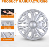 Nilight Wheel Cover Hubcaps 16 Inch for Ford Transit 150 250 350 350HD 2015 16 17 18 19 20 21 22 23 24 2025 Steel Wheel with 5 Lug 16 Hub Caps Set of 4 Rim Protector Wheel Covers Replacement, Silver, view 5
