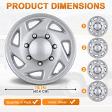 Nilight Wheel Cover Hubcaps 16 Inch for Ford Truck CEG 1998-2007 Econoline MTD E250 E350 E450 E550 2008-2021 Hub Caps 16 inch Set of 4 Rim Covers Protector Wheel Replacement F8UZ1130AA 7 spoke, Silver, view 2