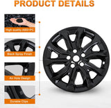 Nilight Wheel Cover Hubcaps 17 Inch Compatible with Chevy Chevrolet Equinox 2018 2019 2020 2021 Hub Caps 17 inch Set of 4 Rim Covers Protector Wheel Replacement 84450624 ABS PC 10 Spoke Style Black, view 4