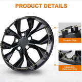 Nilight Wheel Cover Hubcaps 17 Inch Compatible with Honda CR-V CRV 2023 2024 2025 Hub Caps 17 inch Set of 4 Rim Covers Protector Wheel Replacement 44733-3A0-A02 ABS PC Material Flower Style, Silver, view 5