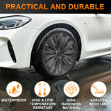 Nilight Wheel Cover Hubcaps 19 Inch for Tesla Model Y Accessories 2021 2022 2023 2024 Tesla Model Y 19 Inch Hub caps Set of 4 Rim Protector Wheel Covers Replacement Multi-Spoke Lines Style Matt Black, view 5