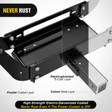Nilight Winch Cradle Universal Mount Plate 10 x 4 1/2Inch Winch Bracket Winch Mounting 2 Inch Receiver Hitch 8000-13,000 Lb Capacity Recovery Winches Foldable, view 3