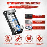 Nilight Winch Fairlead 10 Inch (254mm) Heavy Duty Winch Roller Fairlead 4-Way Universal Cable Guide with Mounting Hardware for Steel Cable 8000-12000 LBS UTV ATV Winches Accessory Replacement Black, view 3