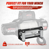 Nilight Winch Fairlead 10 Inch (254mm) Heavy Duty Winch Roller Fairlead 4-Way Universal Cable Guide with Mounting Hardware for Steel Cable 8000-12000 LBS UTV ATV Winches Accessory Replacement Black, view 4