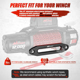 Nilight Winch Fairlead Aluminum Hawse Fairlead 10 Inch (254 mm) Hole Spacing with Mounting Hardware Winch Hawse Fairlead for Synthetic Rope 8000-15000 LBS Trailer Truck Winch Accessory Anodized Black, view 4