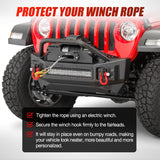 Nilight Winch Fairlead Aluminum Hawse Fairlead 4-7/8 Inch (124mm) Hole Spacing with Mounting Hardware Winch Hawse Fairlead for Synthetic Rope 2000-3500 LBS UTV ATV Winch Accessory Anodized Black, view 5