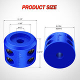 Nilight Winch Stopper for ATV UTV Truck SUV Winch Cable Hook Rubber Stopper 2 Pack Protect Towing Hook Synthetic Rope Winch Accessories Rope Line Saver with Stainless Steel Screws Allen Wrenc, Blue, view 2