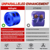 Nilight Winch Stopper for ATV UTV Truck SUV Winch Cable Hook Rubber Stopper 2 Pack Protect Towing Hook Synthetic Rope Winch Accessories Rope Line Saver with Stainless Steel Screws Allen Wrenc, Blue, view 5