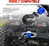 Nilight Winch Stopper for ATV UTV Truck SUV Winch Cable Hook Rubber Stopper 2 Pack Protect Towing Hook Synthetic Rope Winch Accessories Rope Line Saver with Stainless Steel Screws Allen Wrenc, Blue, view 6
