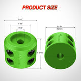 Nilight Winch Stopper for ATV UTV Truck SUV Winch Cable Hook Rubber Stopper 2 Pack Protect Towing Hook Synthetic Rope Winch Accessories Rope Line Saver with Stainless Steel Screws Allen Wrenc, Green, view 2