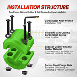 Nilight Winch Stopper for ATV UTV Truck SUV Winch Cable Hook Rubber Stopper 2 Pack Protect Towing Hook Synthetic Rope Winch Accessories Rope Line Saver with Stainless Steel Screws Allen Wrenc, Green, view 3