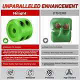 Nilight Winch Stopper for ATV UTV Truck SUV Winch Cable Hook Rubber Stopper 2 Pack Protect Towing Hook Synthetic Rope Winch Accessories Rope Line Saver with Stainless Steel Screws Allen Wrenc, Green, view 5