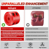 Nilight Winch Stopper for ATV UTV Truck SUV Winch Cable Hook Rubber Stopper 2 Pack Protect Towing Hook Synthetic Rope Winch Accessories Rope Line Saver with Stainless Steel Screws Allen Wrenc, Red, view 5