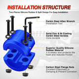 Nilight Winch Stopper for ATV UTV Truck SUV Winch Cable Hook Rubber Stopper Protect Towing Hook Synthetic Rope Winch Accessories Rope Line Saver with Stainless Steel Screws and Nuts Allen Wrenc, Blue, view 3