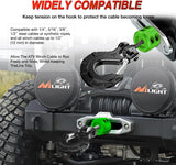 Nilight Winch Stopper for ATV UTV Truck SUV Winch Cable Hook Rubber Stopper Protect Towing Hook Synthetic Rope winch accessories Rope Line Saver with Stainless Steel Screws and Nuts Allen Wrenc, Green, view 6