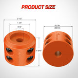 Nilight Winch Stopper for ATV UTV Truck SUV Winch Cable Hook Rubber Stopper Protect Towing Hook Synthetic Rope winch accessories Rope Line Saver with Stainless Steel Screws and Nuts Allen Wrenc,Orange, view 2