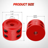 Nilight Winch Stopper for ATV UTV Truck SUV Winch Cable Hook Rubber Stopper Protects Towing Hook Synthetic Rope Winch Accessories Rope Line Saver with Stainless Steel Screws and Nuts Allen Wrenc, Red, view 2