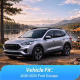Nilight Window Rain Guards for Ford Escape 2020-2026 (Not for Active) | Tape-On Window Visors Outside Mount Vent Visors Window Deflectors Fresh Air Ventilation Smoke Tint, 4PCS, view 4