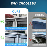 Nilight Window Rain Guards for Ford Focus Sedan 2012-2018, NOT for Hatchback Models, Tape-On Wind Deflectors Vent Visors, Smoke Sun Rain Guard, 4PCS, view 3