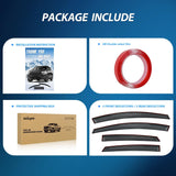 Nilight Window Rain Guards for Ford Focus Sedan 2012-2018, NOT for Hatchback Models, Tape-On Wind Deflectors Vent Visors, Smoke Sun Rain Guard, 4PCS, view 6