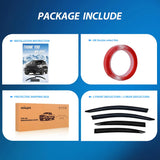 Nilight Window Rain Guards for Honda Civic 2012 2013 2014 2015, Window Wind Deflectors Vent Visors, Tape on-4PCS, view 6