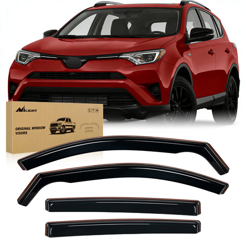 Nilight Rain Guards for Toyota RAV4 2013 2014 2015 2016 2017 2018 Original Window Deflectors, Vent Window Visors-4PCS