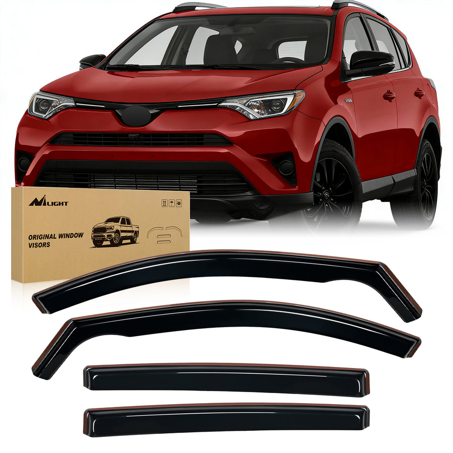 Nilight Rain Guards for Toyota RAV4 2013 2014 2015 2016 2017 2018 Original Window Deflectors, Vent Window Visors-4PCS
