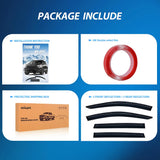 Nilight Window Rain Guards for Honda CR-V(CRV) 2017 2018 2019 2020 2021 2022, Window Wind Deflectors Vent Visors, Tape on-4PCS, view 5