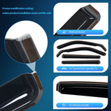 Nilight Vent Window Visors for Jeep Compass 2017 2018 2019 2020 2021 2022 2023 2024, in-Channel Rain Guards, Original Window Deflectors-4PCS, view 2