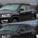 Nilight Window Rain Guards for Jeep Compass 2017 2018 2019 2020 2021 2022 2023 2024, Window Wind Deflectors Vent Visors, Tape on-4PCS, view 6