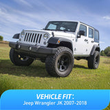 Nilight Window Rain Guards for Jeep Wrangler JK 2007 2008 2009 2010 2011 2012 2013 2014 2015 2016 2017 2018, Window Wind Deflectors Vent Visors, Tape on-4PCS, view 5