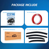 Nilight Window Rain Guards for Toyota Corolla 2014 2015 2016 2017 2018 2019, Out-Channel Window Visors Vent Wind Deflectors-4PCS, view 5