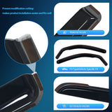 Nilight Window Deflectors for Toyota Tacoma Access Cab/Tacoma Double Cab 2016 2017 2018 2019 2020 2021 2022 2023 2024 Vent Window Visors, Rain Guards-2PCS, view 2