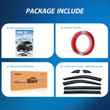 Nilight Window Rain Guards for Toyota Rav4 2019 2020 2021 2022 2023 2024, Out-Channel Window Visors Vent Wind Deflectors-6PCS, view 5