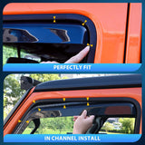 Nilight Window Visor Compatible with Dodge Durango 2011-2022 2023 2024 2025 2026 in Channel Window Deflectors Sun Shades, Rain Guards Acrylic-4pcs, view 3