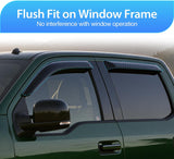 Nilight Window Visors for 2024-2025 Toyota Tacoma Double Cab 4th Gen | Tape-On Rain Guards Outside Mount Vent Visors Window Deflectors Smoke Tint, 4PCS, view 3