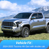 Nilight Window Visors for 2024-2025 Toyota Tacoma Double Cab 4th Gen | Tape-On Rain Guards Outside Mount Vent Visors Window Deflectors Smoke Tint, 4PCS, view 4