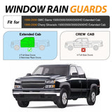 Nilight Window Visors for Chevy Silverado/GMC Sierra 1500/2500/3500/2500HD Extended Cab 1999-2006, Out-Channel Window Wind Deflectors Rain Guards -4PCS, view 4