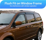 Nilight Window Visors for Dodge Grand Caravan 2008-2020 Outside Mount | For Chrysler Town & Country 2008-2016, VW Routan 2009-2012, Tape-On Rain Guards Vent Visors Smoke Tint, 4PCS, view 2
