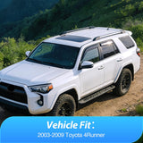 Nilight Window Visors for Toyota 4Runner 2003 2004 2005 2006 2007 2008 2009 | Fresh Air Ventilation, Rain & Sun Protection Vent Visors Window Deflectors Smoke Tint, 4PCS, view 4