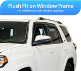 Nilight Window Visors for Toyota 4Runner 2010-2024 Outside Mount | Tape-On Rain Guards Vent Visors Window Deflectors Fresh Air Ventilation, Rain & Sun Protection Smoke Tint, 4PCS, view 2