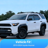 Nilight Window Visors for Toyota 4Runner 2010-2024 Outside Mount | Tape-On Rain Guards Vent Visors Window Deflectors Fresh Air Ventilation, Rain & Sun Protection Smoke Tint, 4PCS, view 4