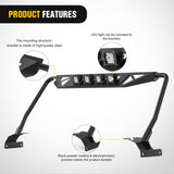 Nilight Windshield Frame Cover with 4 x LED Lights Insert Roof Sun Visor Cowl Body Armor Compatible with 2018-2026 Jeep Wrangler JL JLU & Gladiator JT (Excluding JL 4xe & JT Mojave), view 4