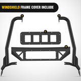 Nilight Windshield Frame Cover with 4 x LED Lights Insert Roof Sun Visor Cowl Body Armor Compatible with 2018-2026 Jeep Wrangler JL JLU & Gladiator JT (Excluding JL 4xe & JT Mojave), view 5