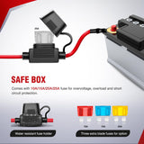 Nilight Wiring Harness Kit Nylon 14 AWG 2 Leads 12V 5Pin Rocker Switch Laser On Off Power Relay Blade Fuse for LED Light Bar Off Road Lights on Cars Jeep Boat Trucks, view 2